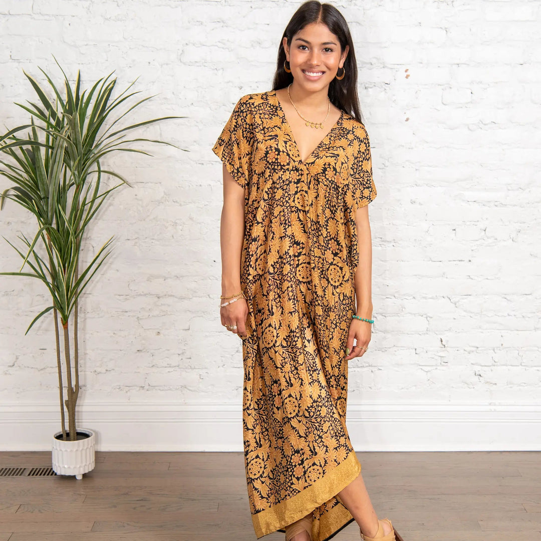 Sari Kaftan Flow Dress - India
