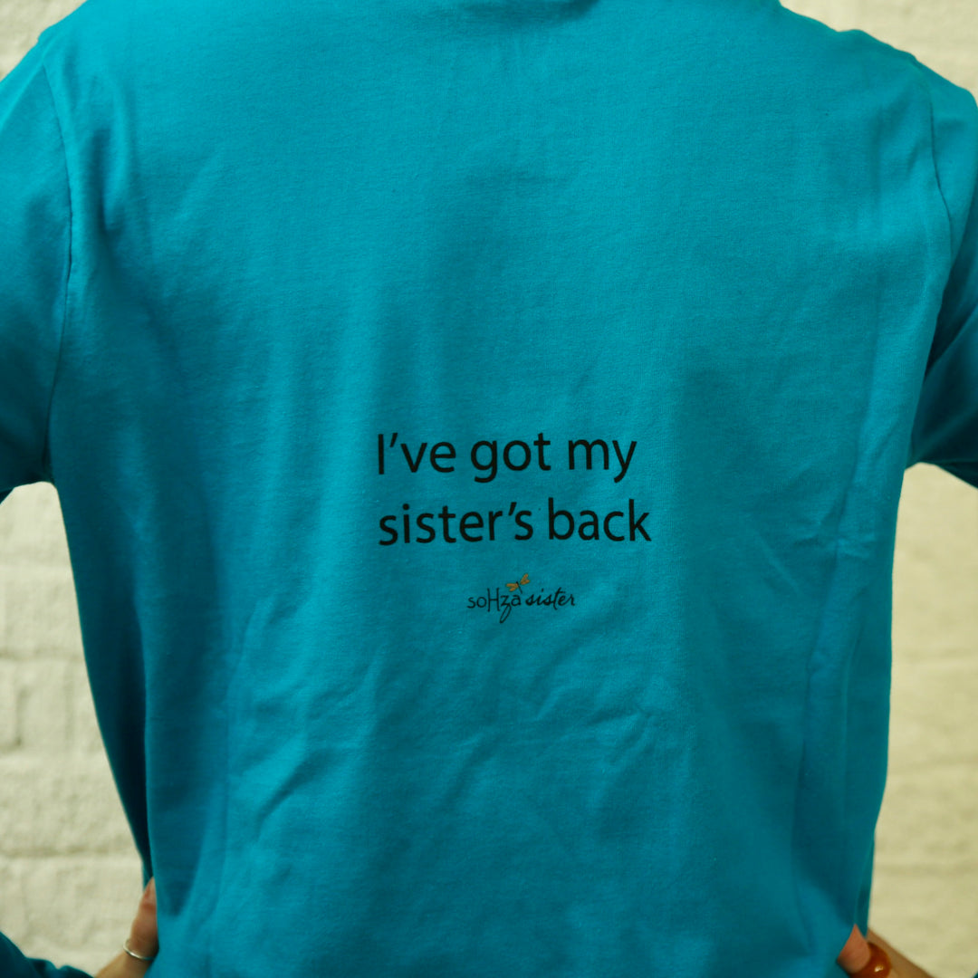 "I've Got My Sister's Back" Teal Hoodie - India