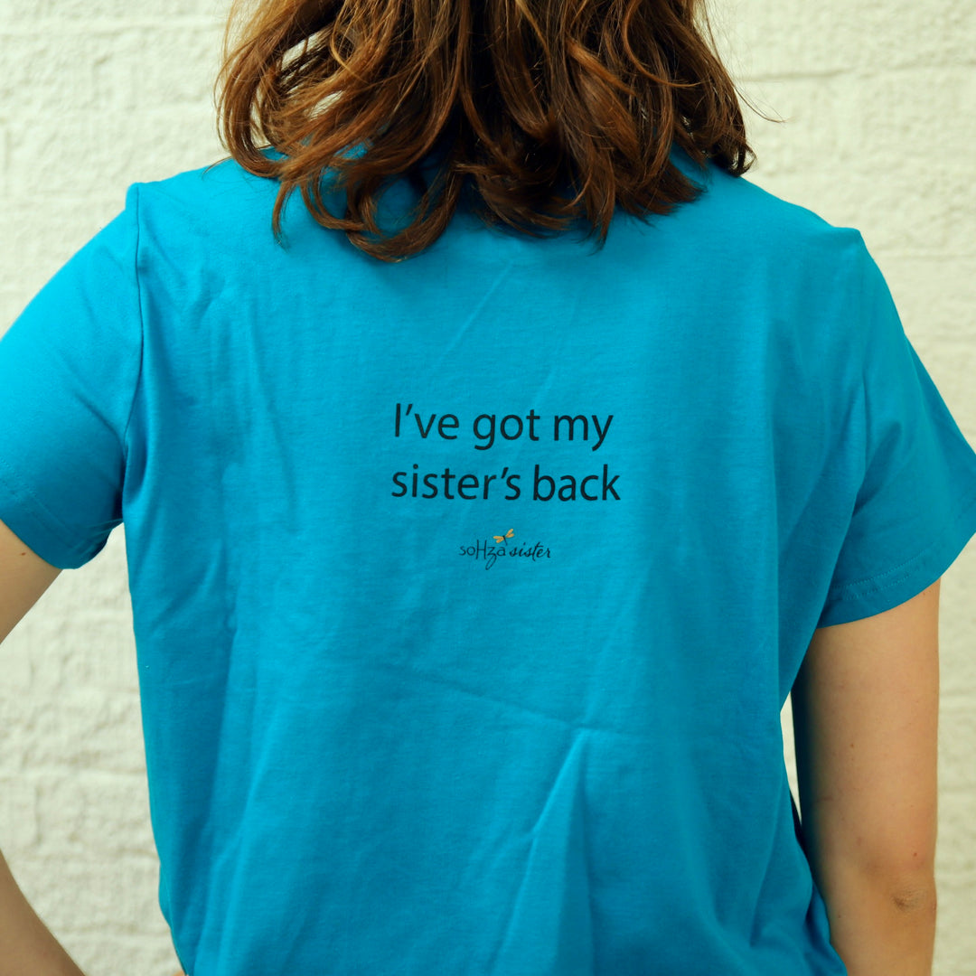 "Mothers. Friends. Lovers..." Oversized Teal Cropped T-Shir t- India