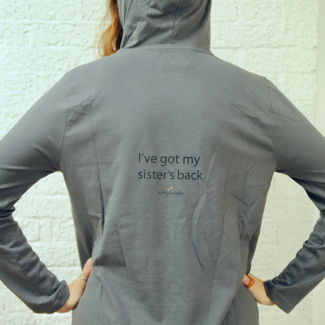 "I've Got My Sister's Back" Grey Hoodie - India