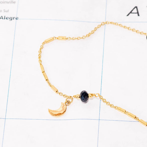 Moon Onyx Chain Anklet - India
