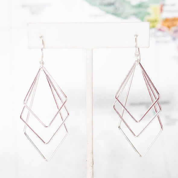 Prominent Paragon Earrings - Silver - Taxco, Mexico