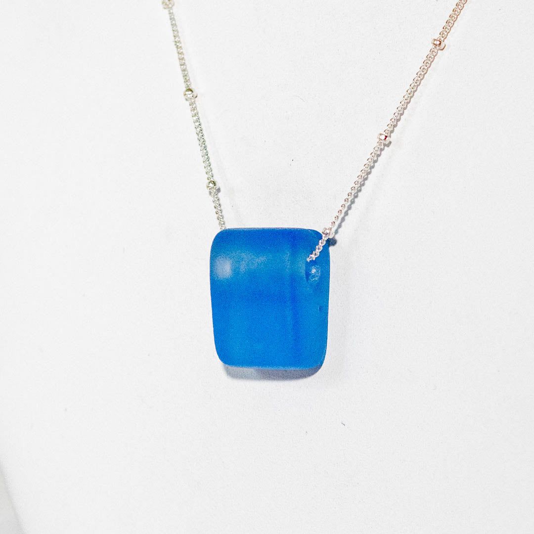 Simple Cube Sterling Necklace - USA