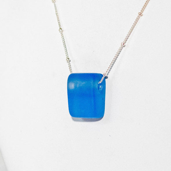 SIMPLE CUBE NECKLACE STERLING SILVER