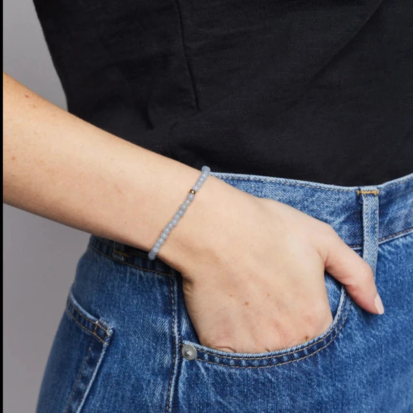 ABLE Angilite Beaded Bracelet, Gold Plated- Nashville, USA