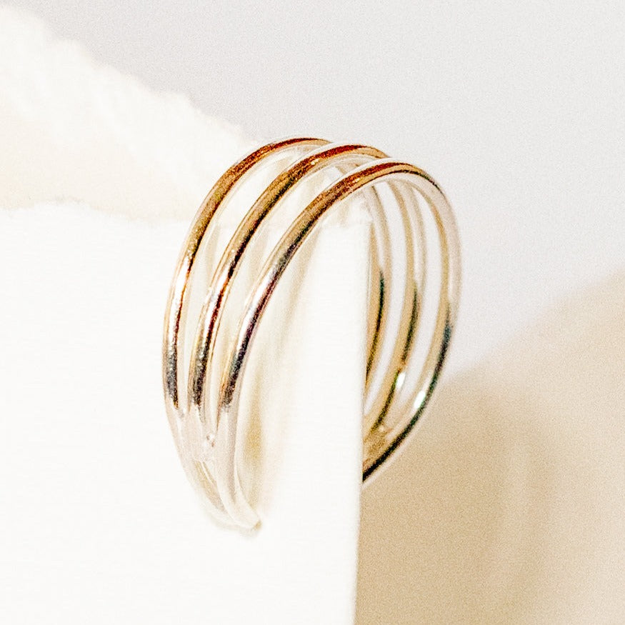 Simple Lines Sterling Ring