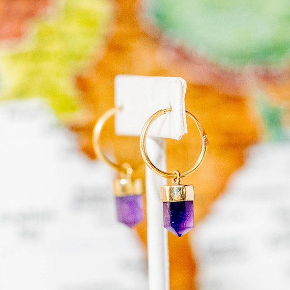 Stone Point Mini Hoop - India