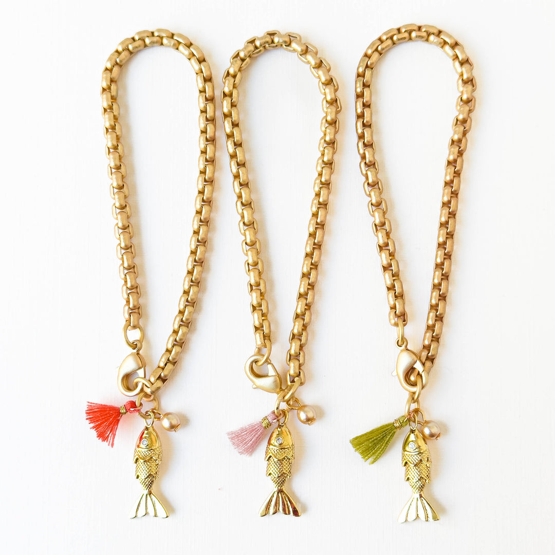 24K Gold Fish Bracelet – Charm Jewelry for Women