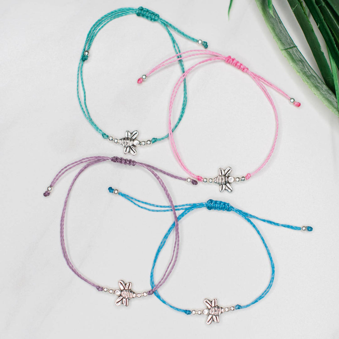 Bee String Charm Bracelet - Guatemala