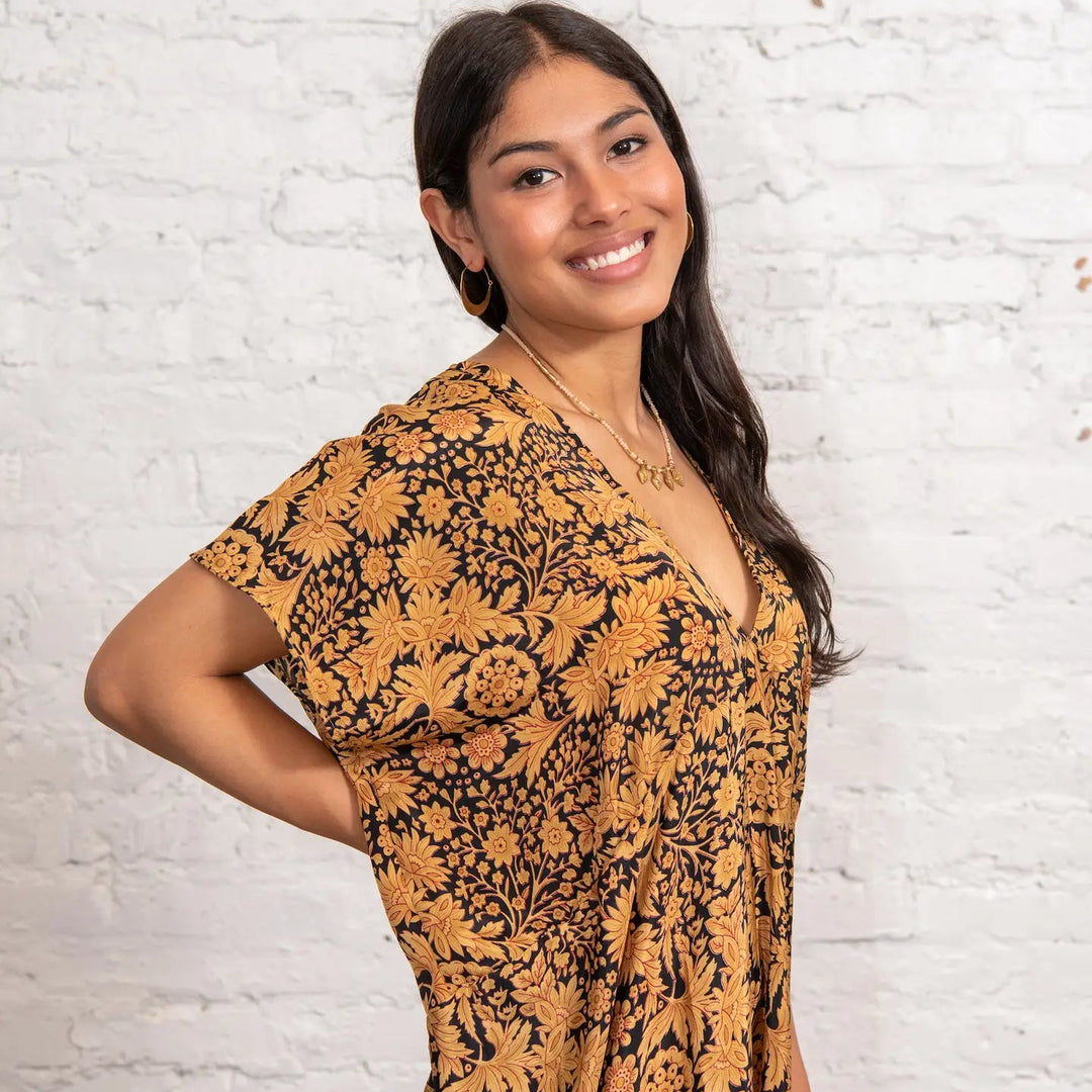 Sari Kaftan Flow Dress - India