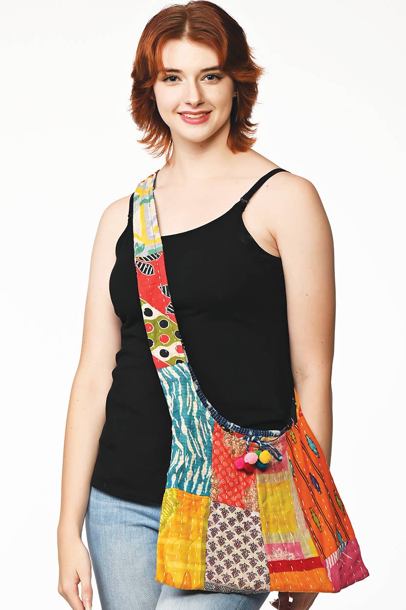 Kantha Jhola Patchwork Bag