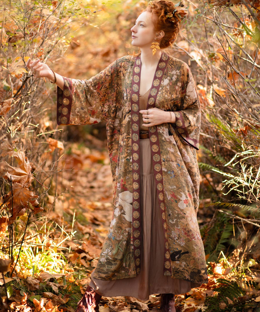 Dream Weaver Opera Duster Kimono Robe w/ Zodiac Signs - Canada