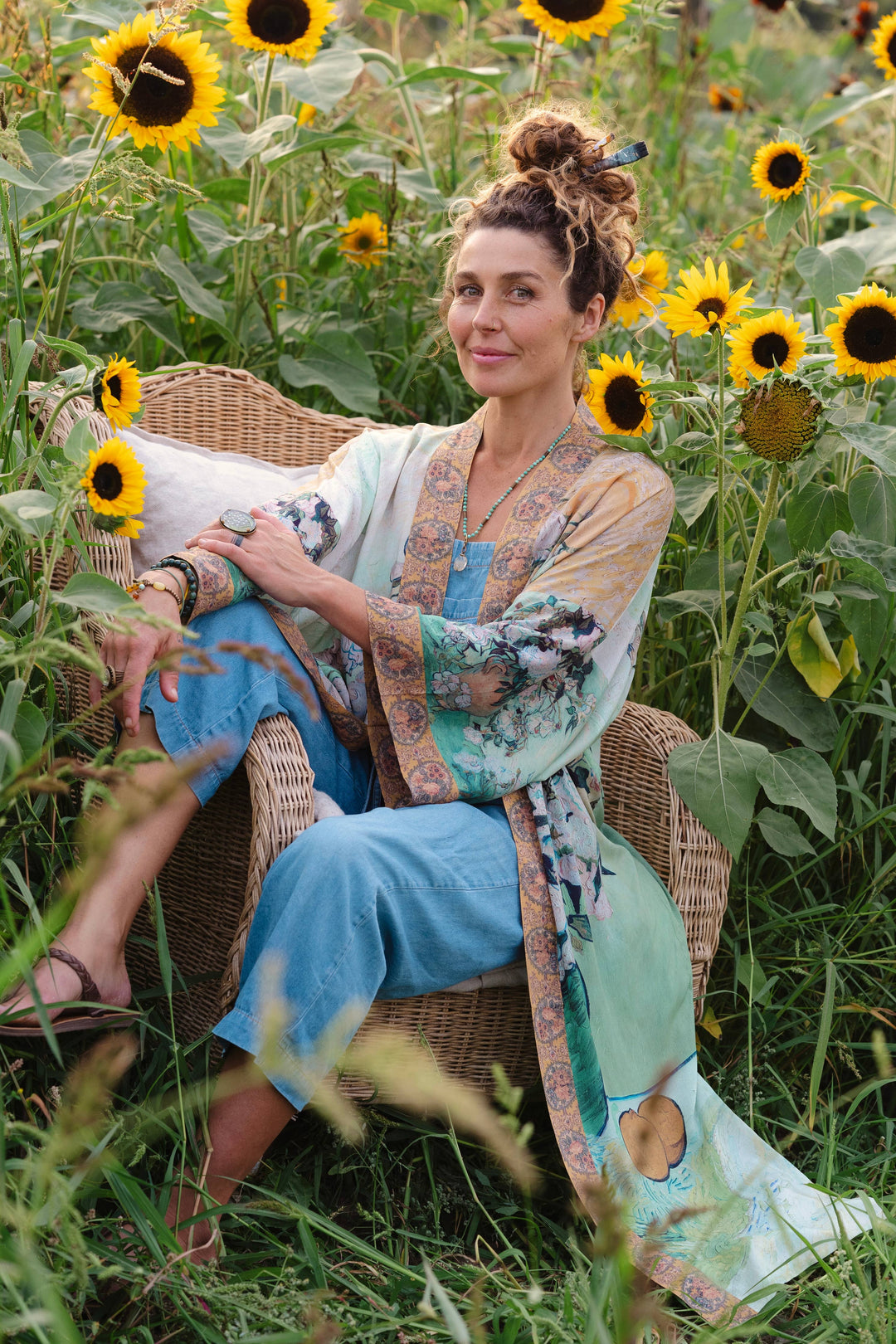 I Paint My Dream Van Gogh Opera Duster Kimono Robe