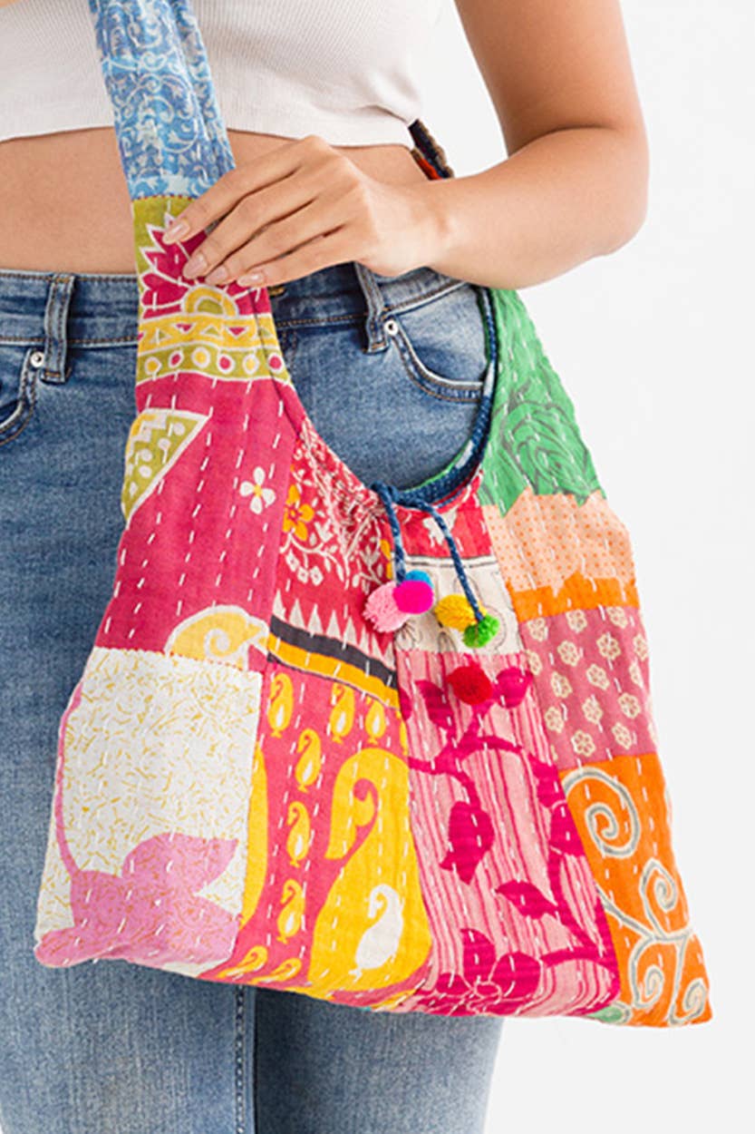 Kantha Jhola Patchwork Bag