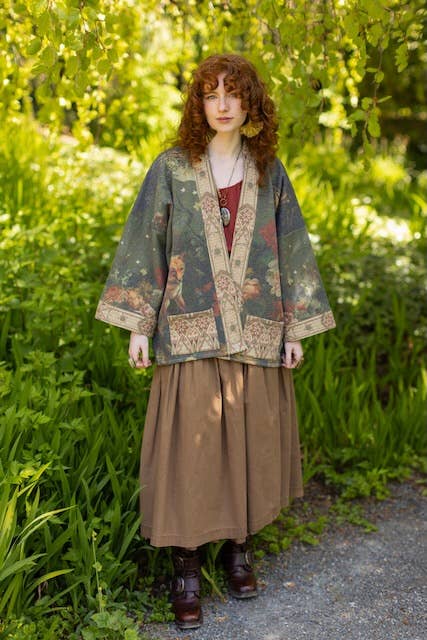 The Messenger Fleece Cottage Cardigan Jacket w/ Joan of Arc - Canada