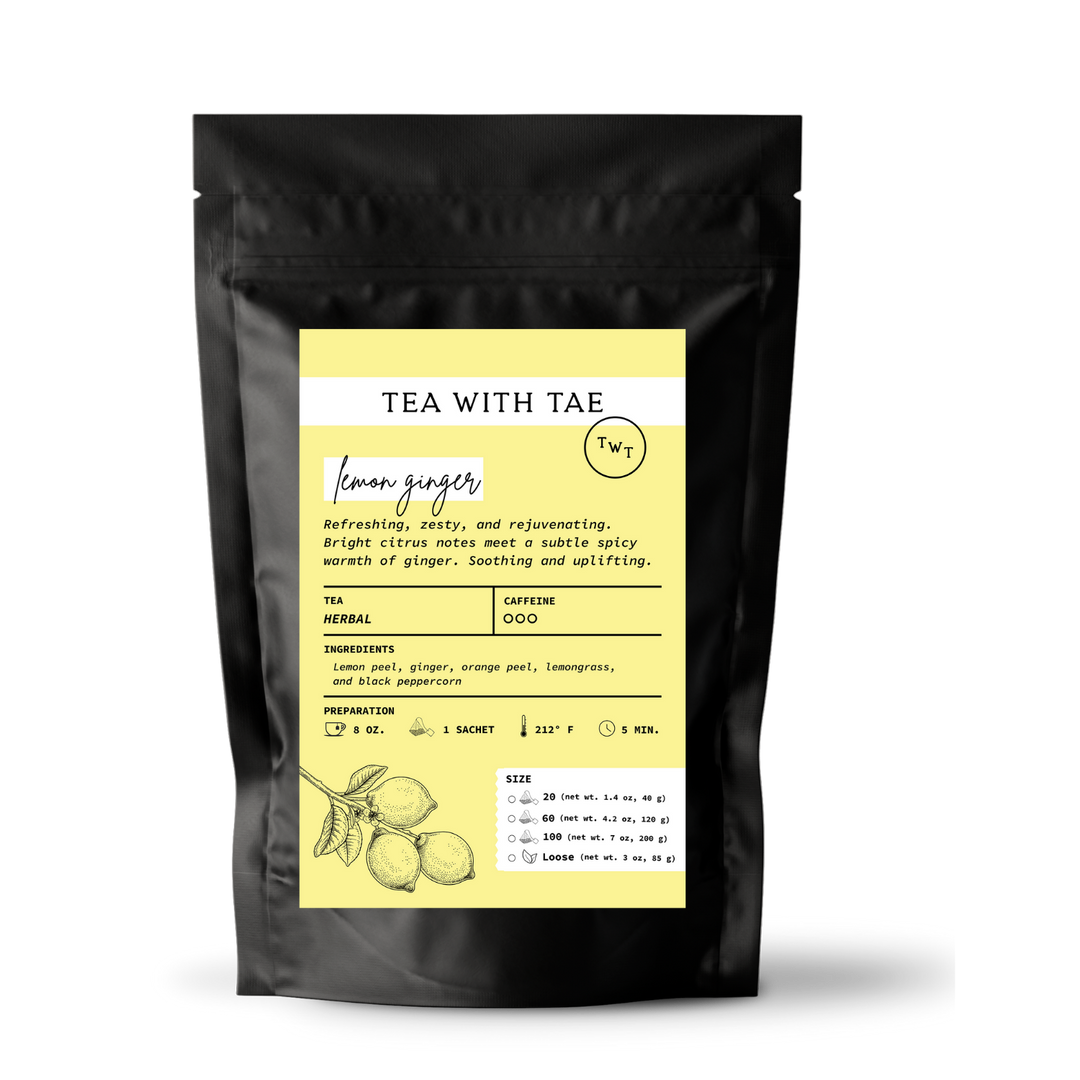 Lemon Ginger Herbal Tea Pouch (20 tea bags)