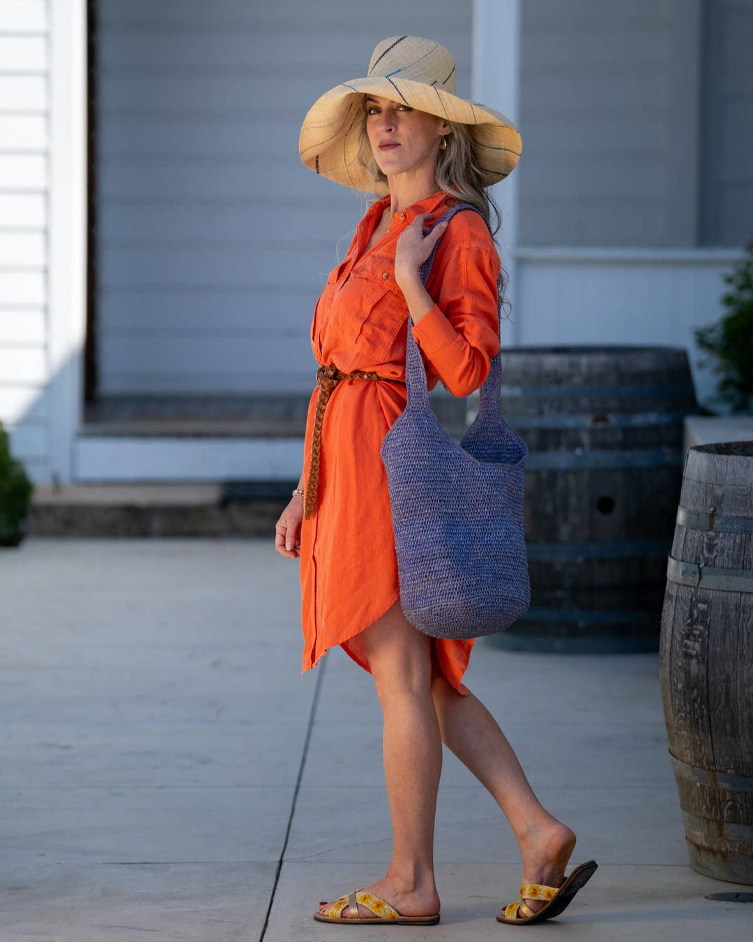 Sun Hats: Pinstripe Packable 5" & 7" Brim Raffia Straw