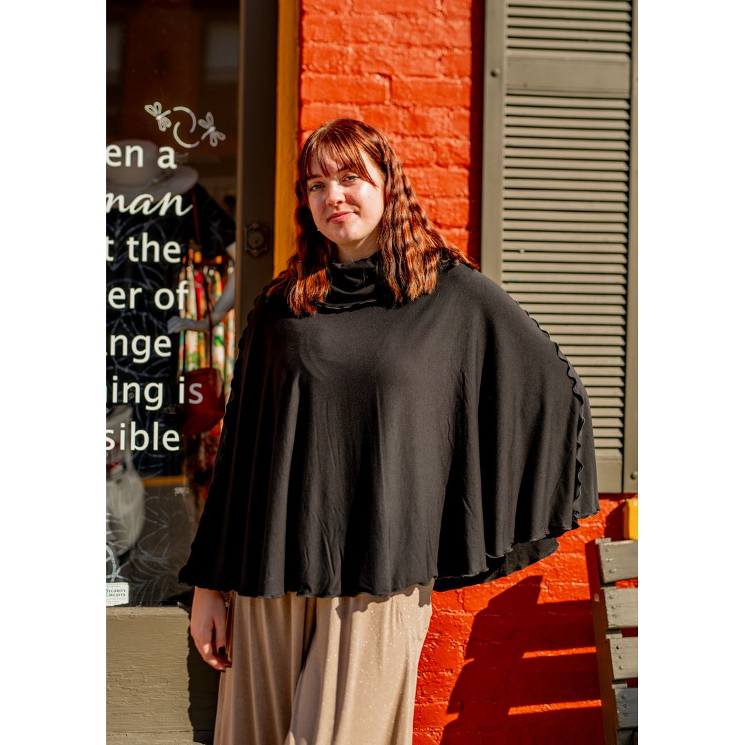 Angelrox bamboo flirt skirt/cape/dress in black