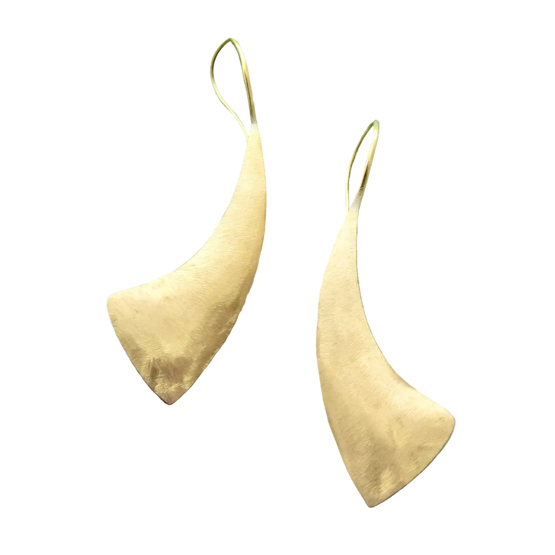Brushed Brass Azeem Earrings - India