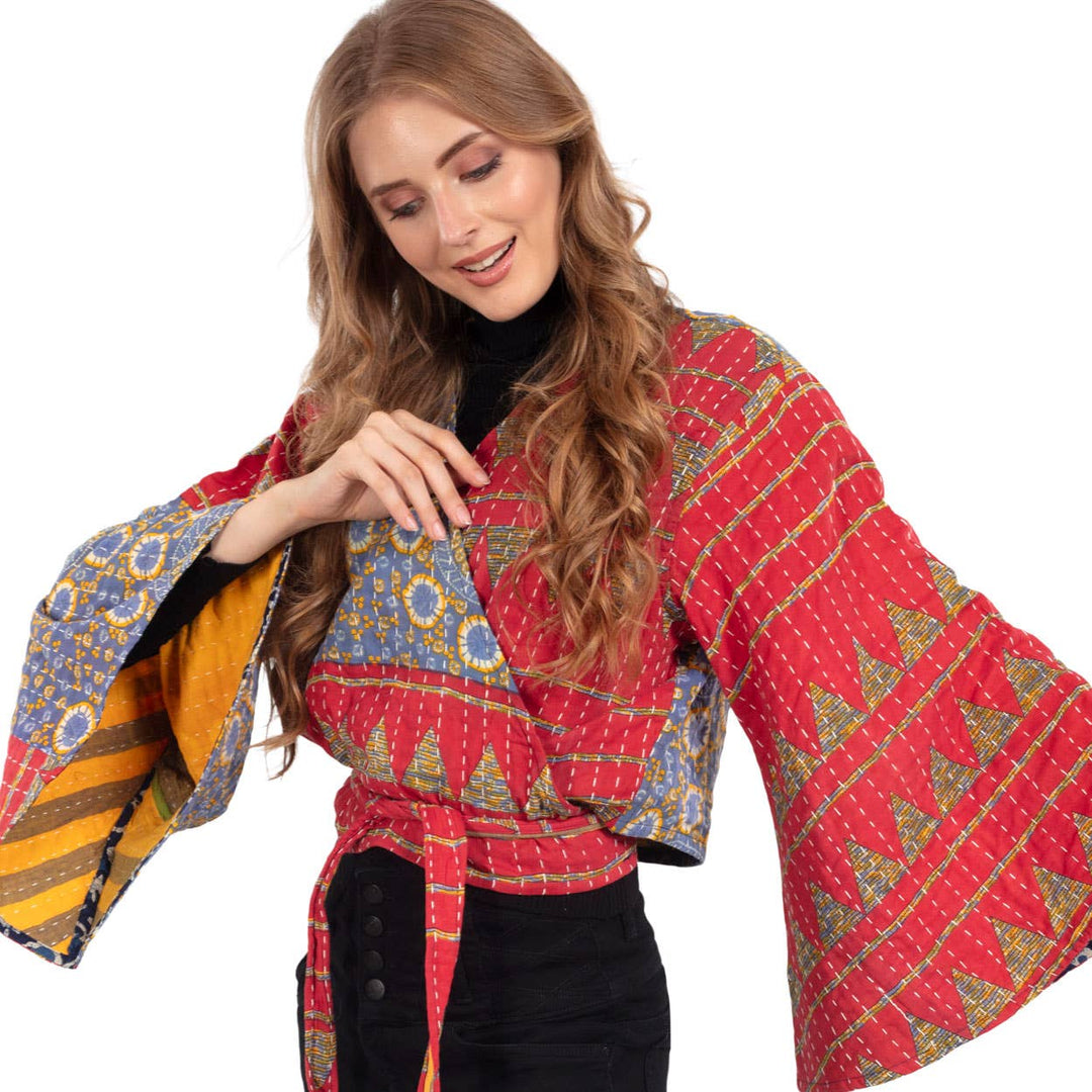 Reversible Kantha Butterfly Top - Nepal