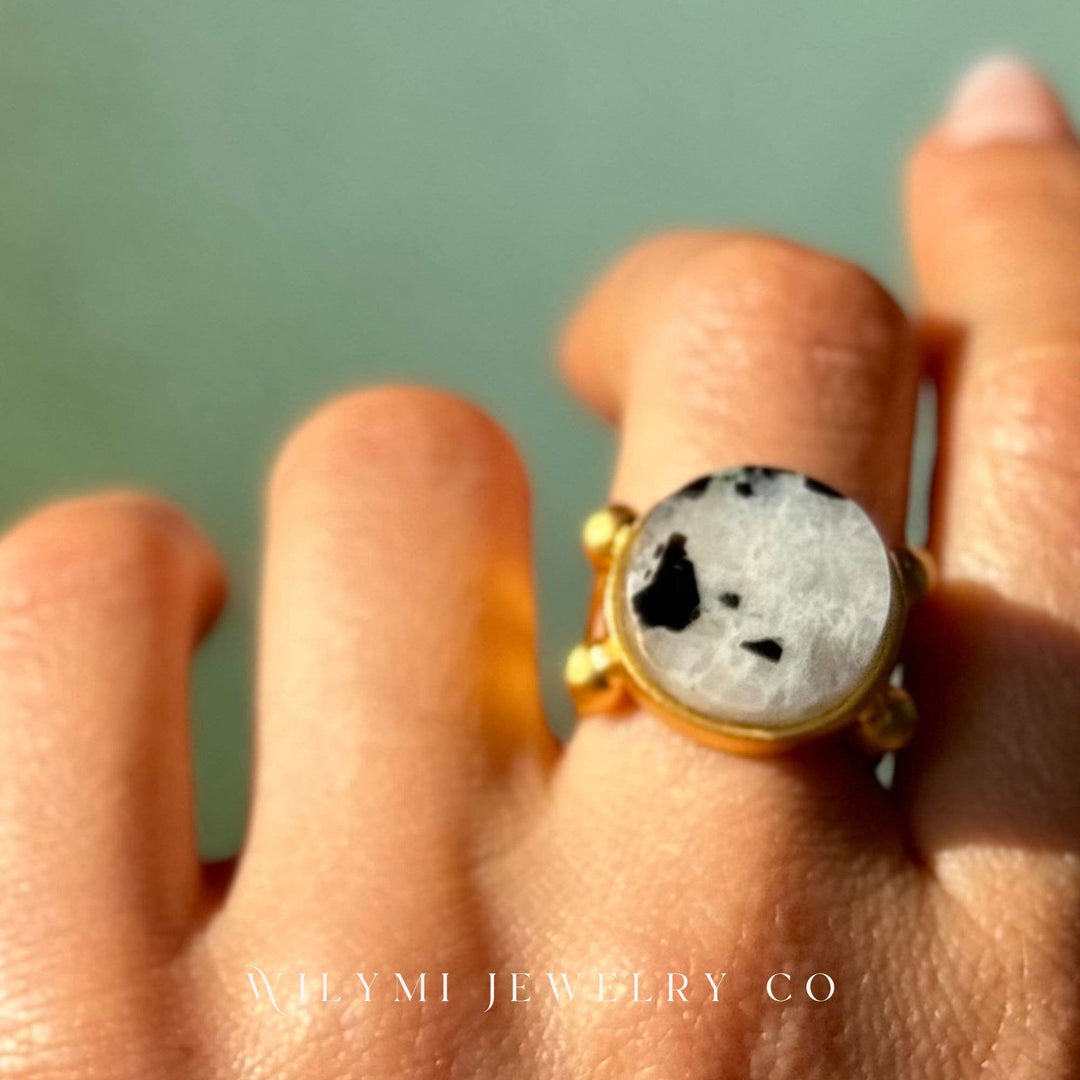 Round Cut Moonstone Ring - Canada