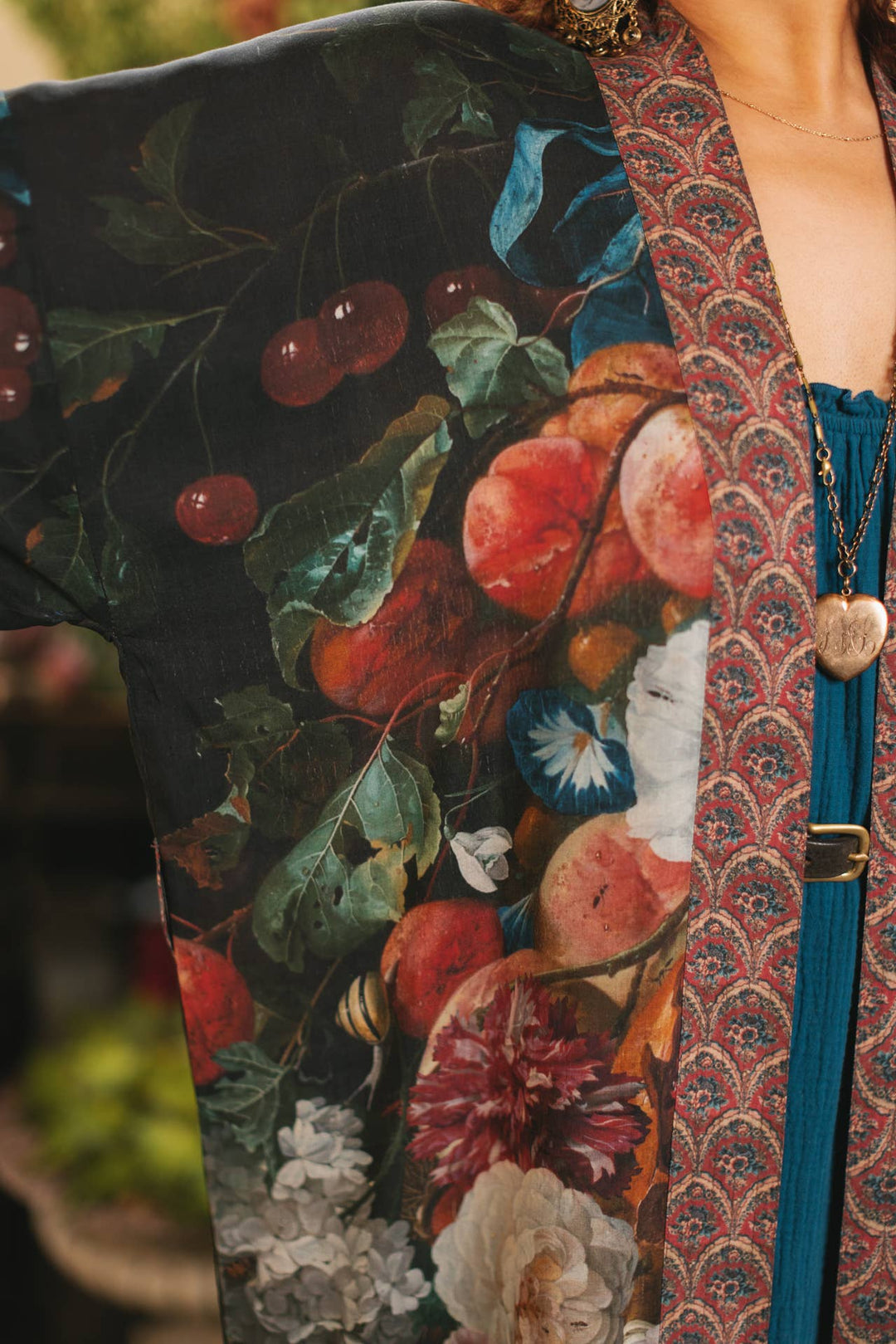 Flight of Fancy Opera Duster Kimono Robe Hummingbird Print - Canada