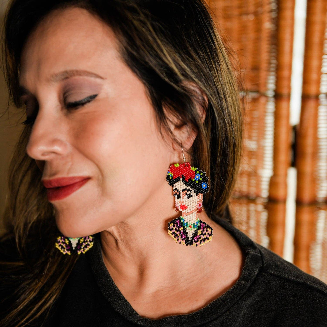 Frida Cameo  Earrings - Guatamala