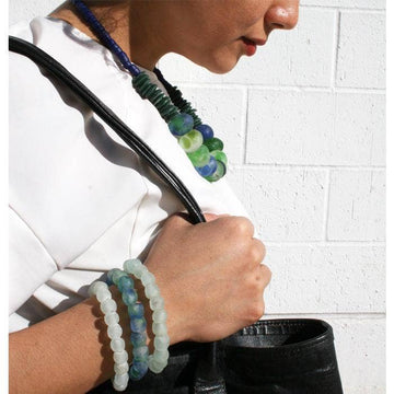 Light blue open seas bracelet made in Ghana