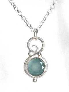 Waterfall Showers Chalcedony Sterling Silver Necklace