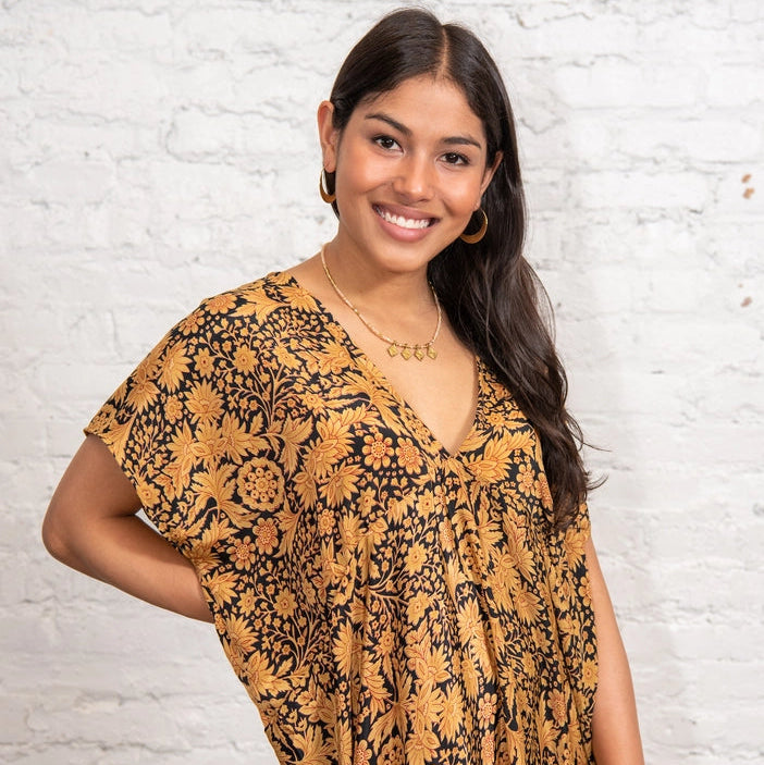 Sari Kaftan Flow Dress - India
