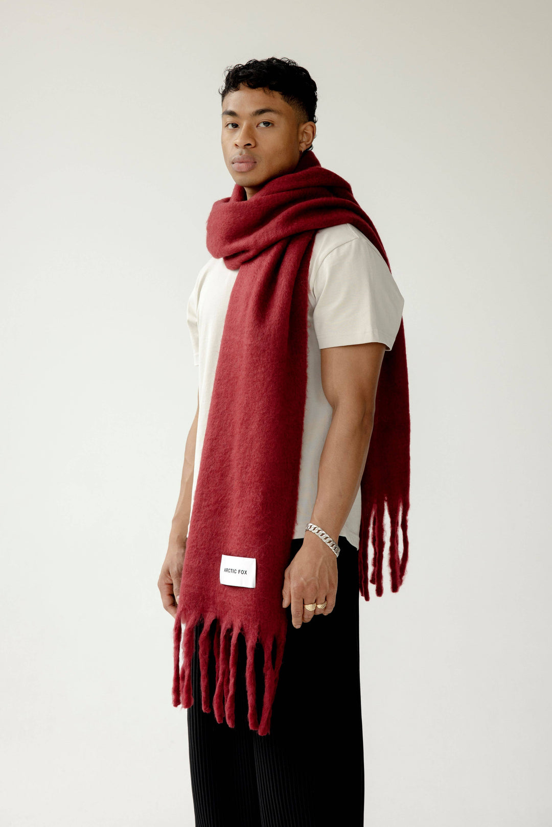 The Reykjavik Scarf - 100% Recycled - Burgundy Berry - AW24