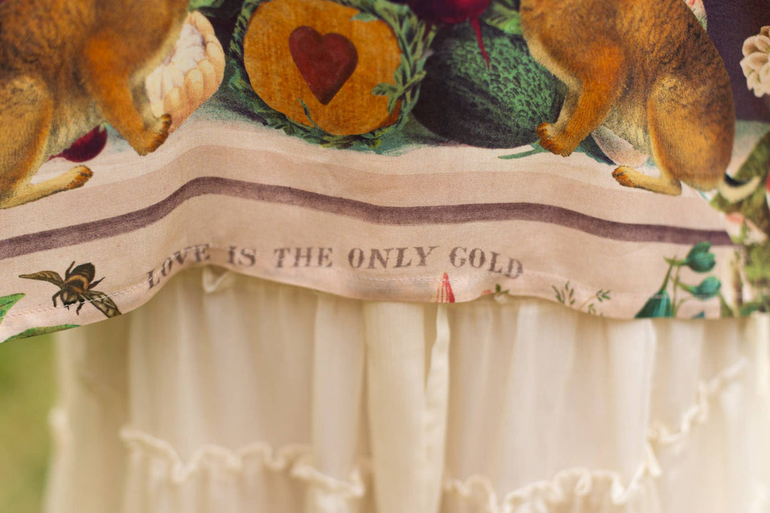Stay Gold Pixie Duster Cropped Kimono w/ Rabbits and Bees - Canada