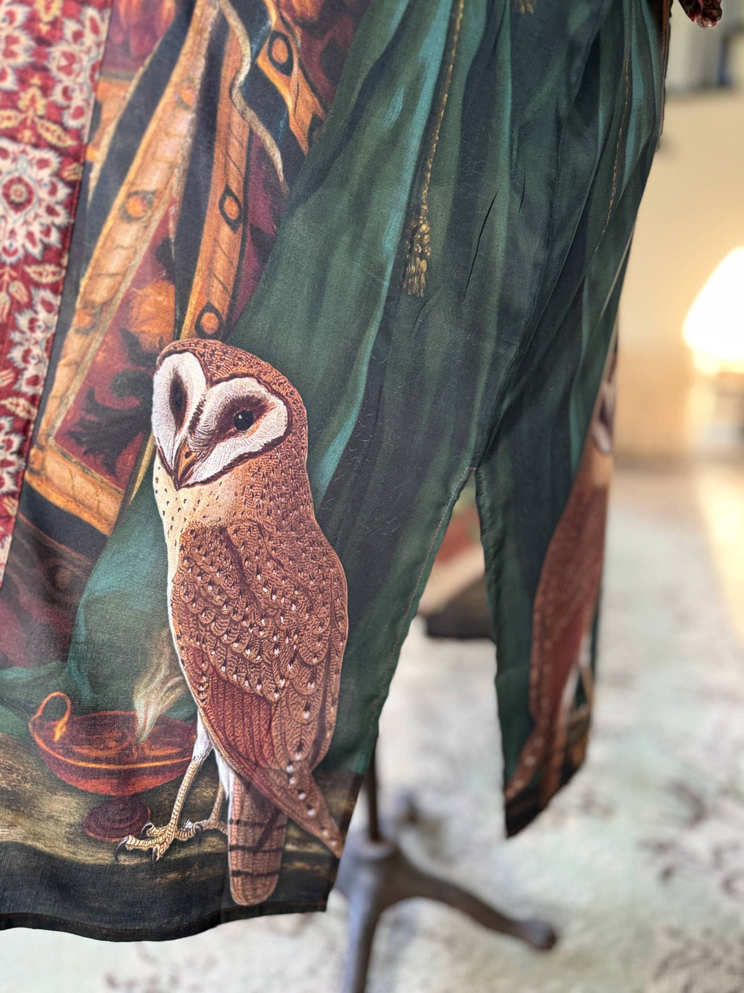 Solstice Opera Duster Kimono Robe w/ Persephone, Moon & Owl
