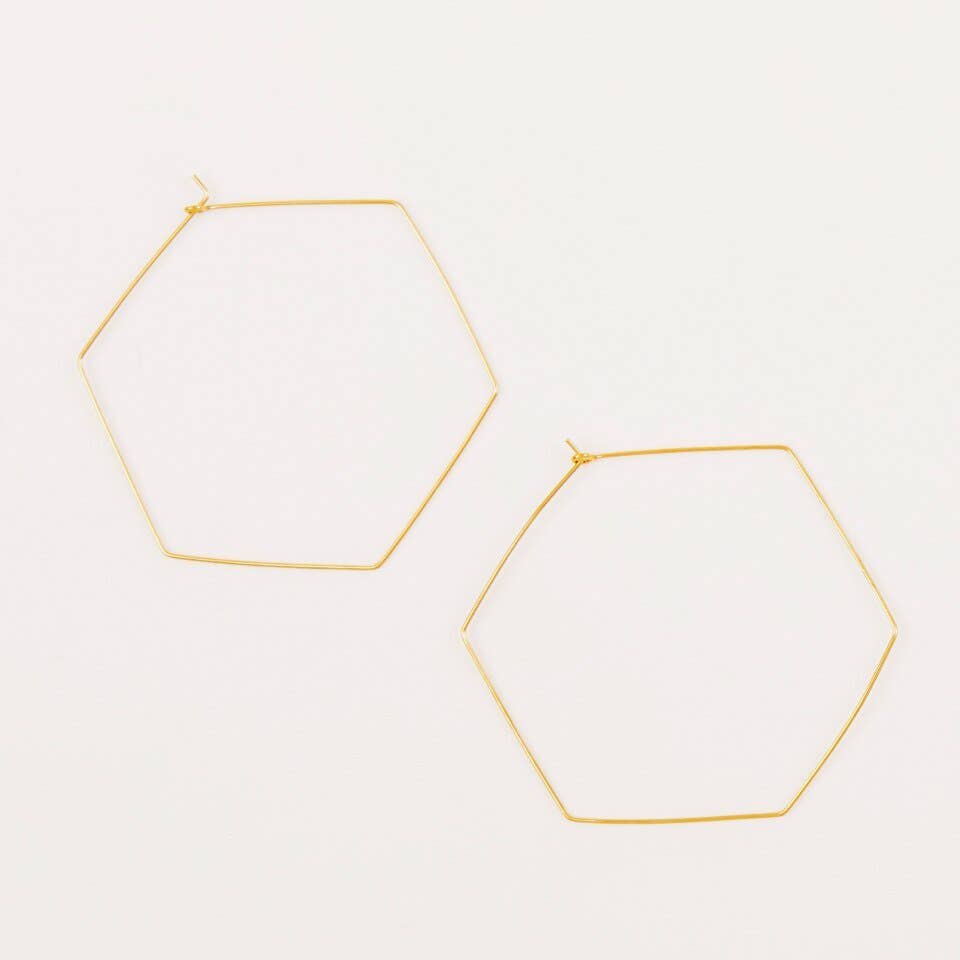 Large Hexagon Hoops - Gautamala