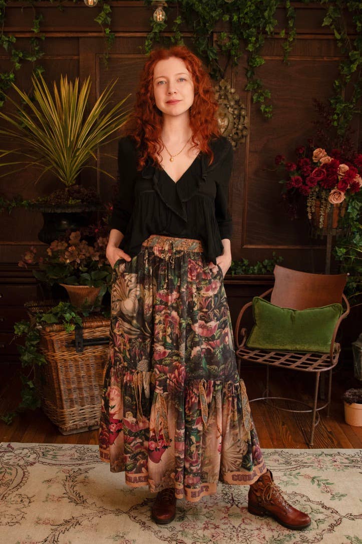 Courage Dear Heart Atelier Skirt w/ Floral Print