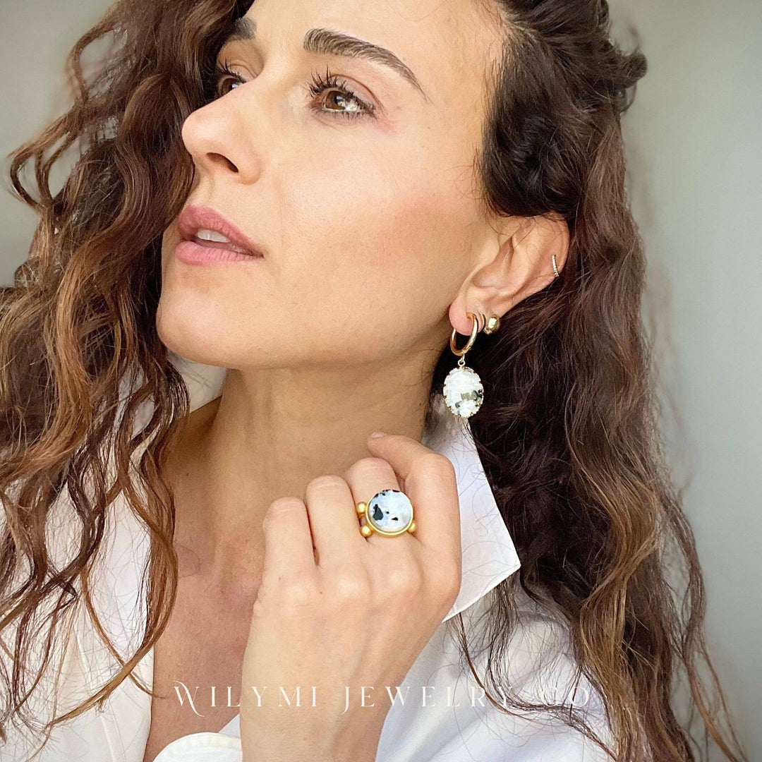 Round Cut Moonstone Ring - Canada