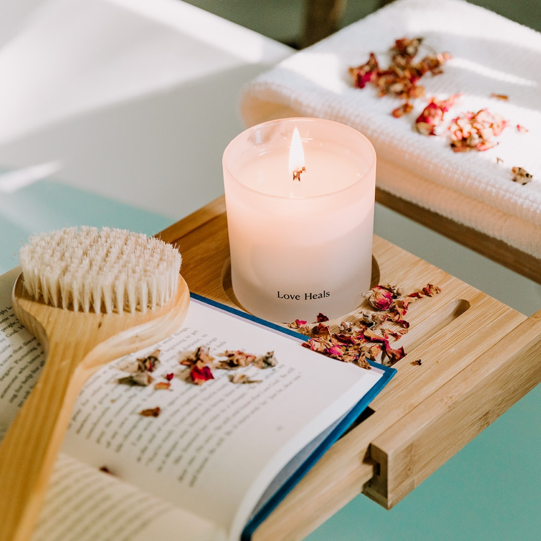 Saffron Rose Soy Candle Love Heals Collection