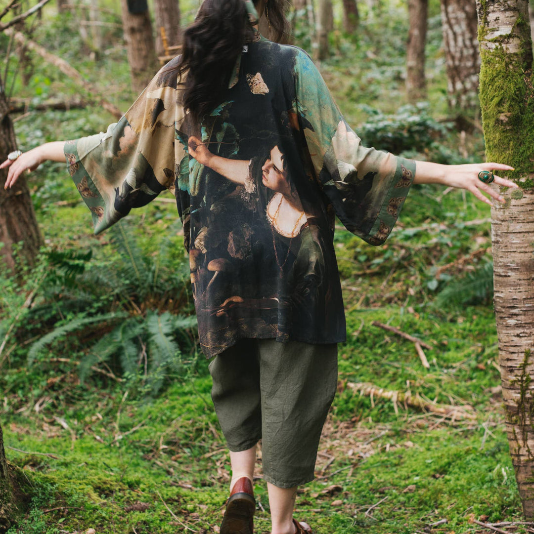 Heartwork Matinée Duster Kimono w/ Artist, mid-length - Canada