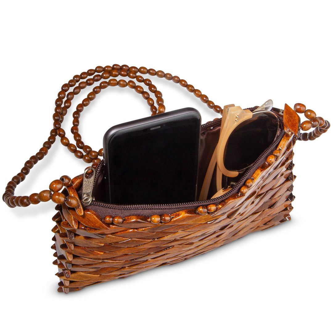 Crossbody bag Santorini, Dark Walnut - Brazil