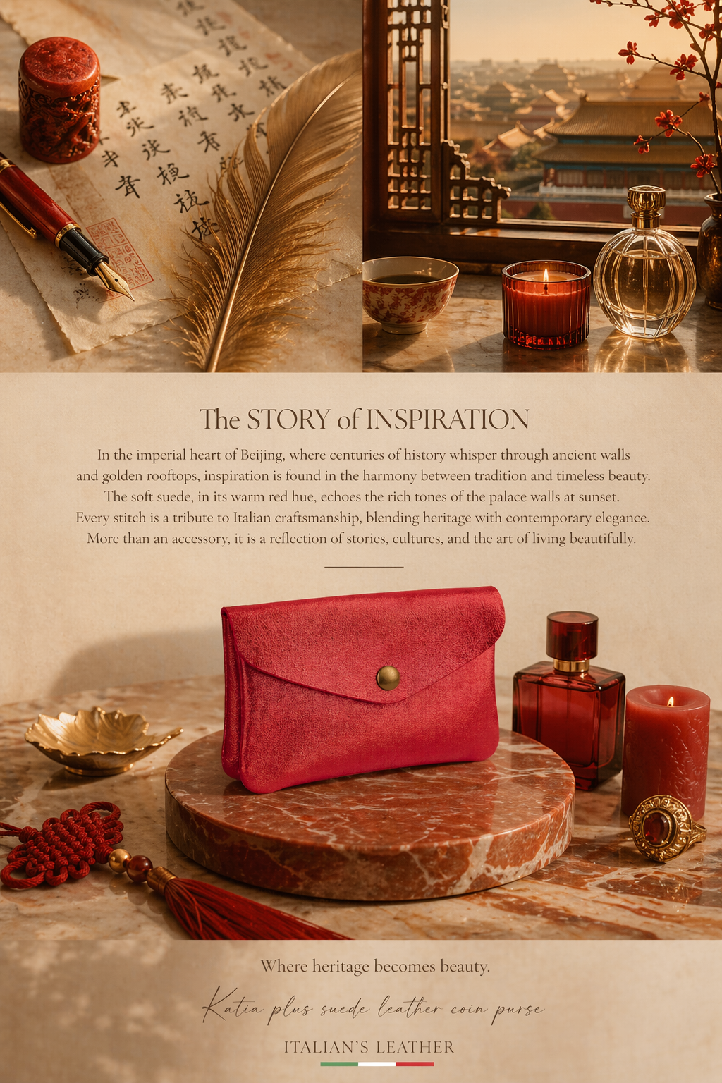 Laminated Suede Leather Wallet Katia Plus - Italy