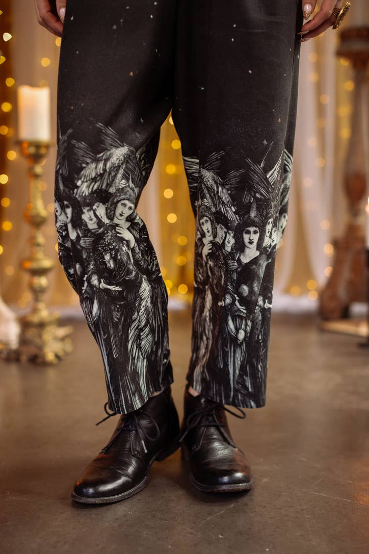 The Guardians Artist Pant w/ celestial print & angels
