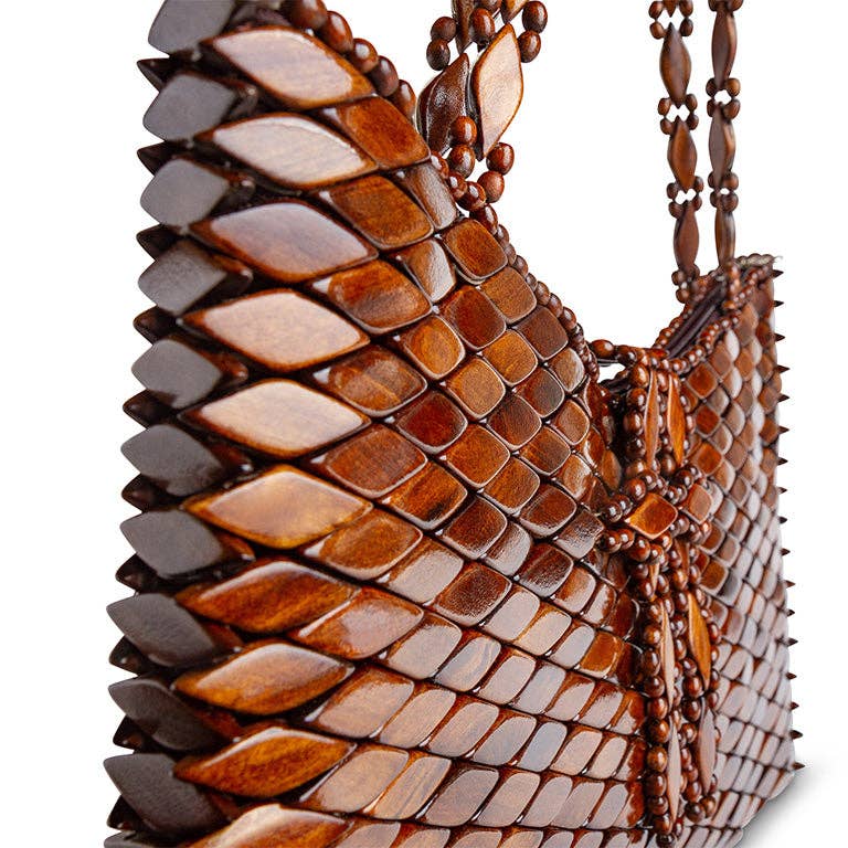 St. Lucia Shoulder Bag, Dark Walnut - Brazil