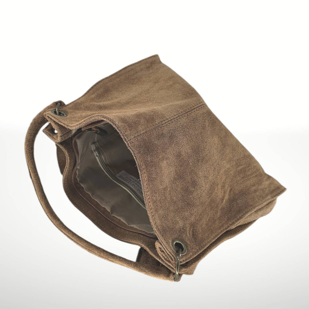 Riccio Suede Leather Bag - Italy