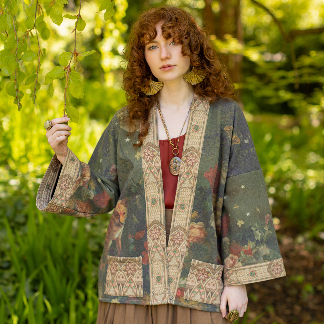 The Messenger Fleece Cottage Cardigan Jacket w/ Joan of Arc - Canada
