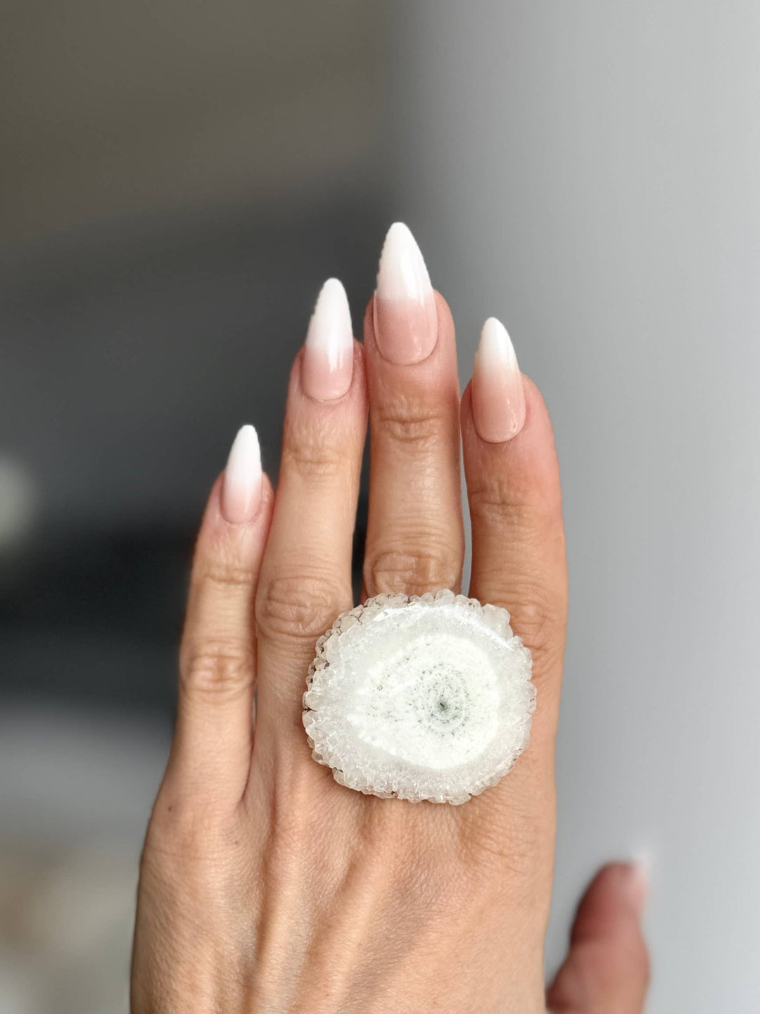 CITADEL Agate Druzy Slab Ring | VERSION 1 | 24k Gold Filled