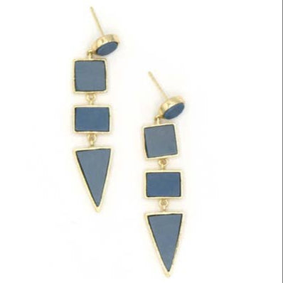 Slate To The Point Earrings - India