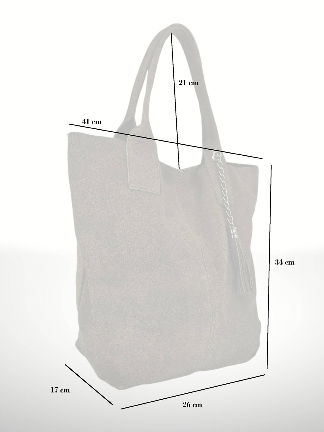 Marely Suede Leather Tote Bag - Italy