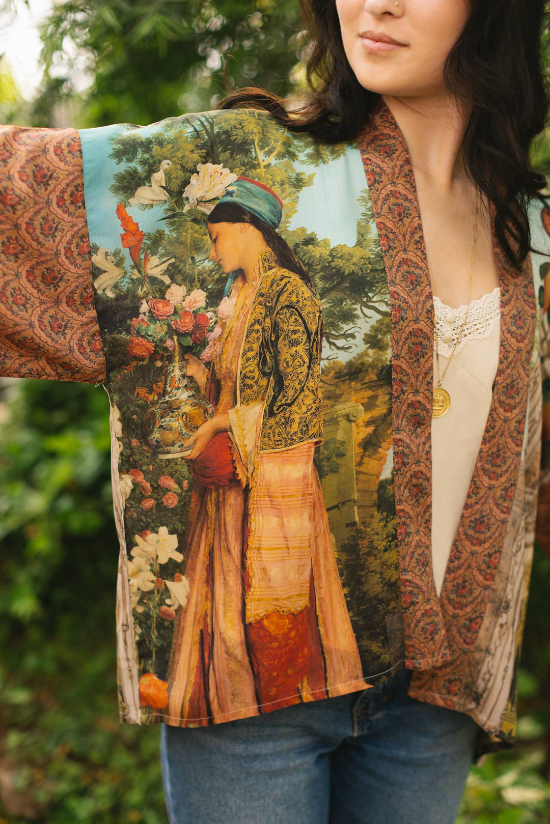 Secret Garden Pixie Duster Cropped Kimono w/ Swan - Canada