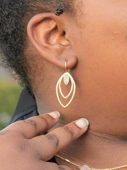 Leaf Drop Earrings - India