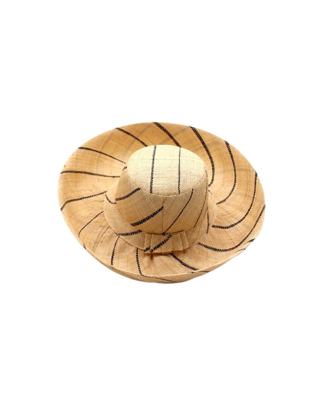 Sun Hats: Pinstripe Packable 5" & 7" Brim Raffia Straw